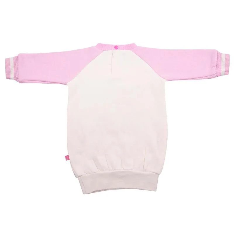 Girls Ivory & Pink Glasses Dress