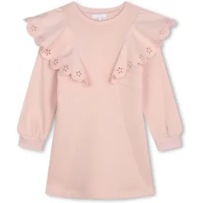 Girls Peach Frill Dress