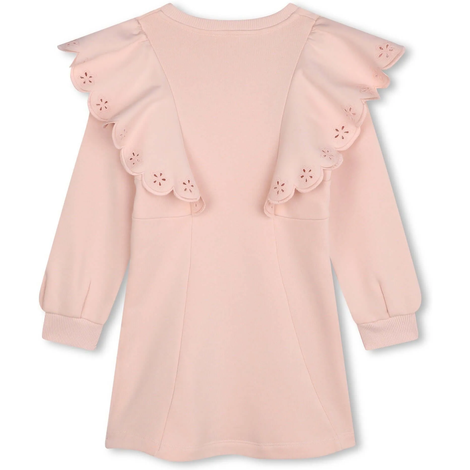Girls Peach Frill Dress