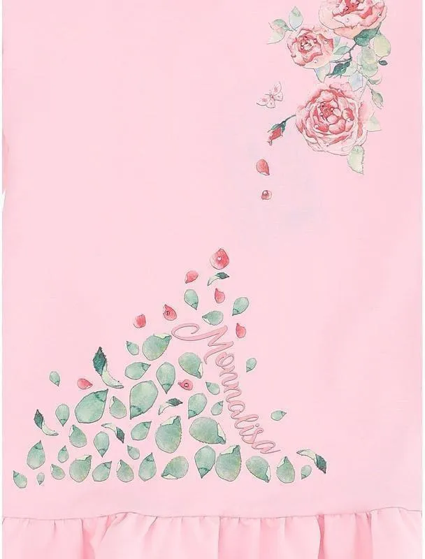 Girls Pink Rose Petal Dress