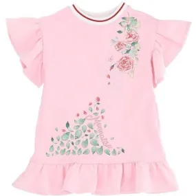 Girls Pink Rose Petal Dress