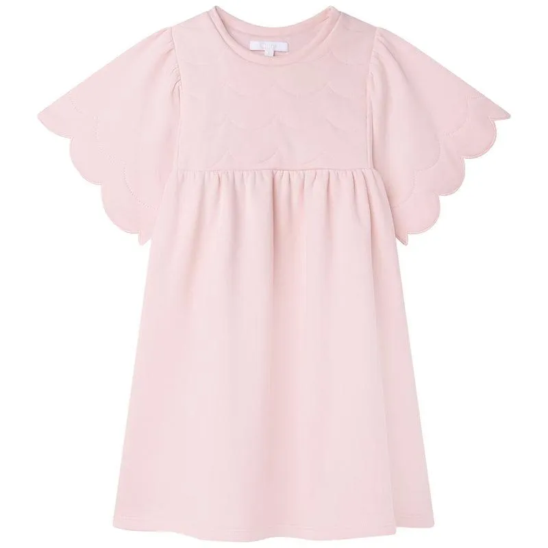 Girls Pink Scallop Dress