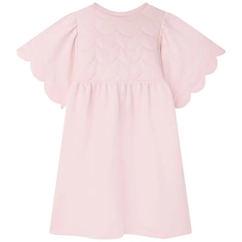Girls Pink Scallop Dress