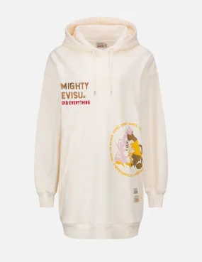 Godhead Print Hooded Sweatshirt Tunic