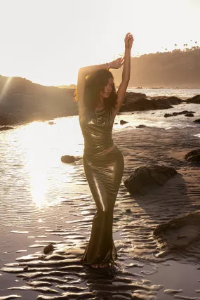 Gold First Dance Metallic Skirt Set