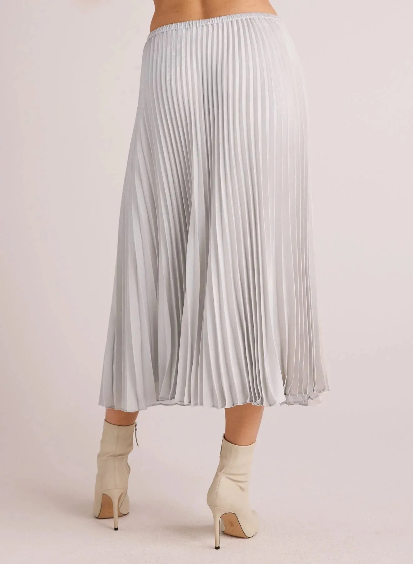 Hand Pleated Midi Skirt~ Metallic Opal