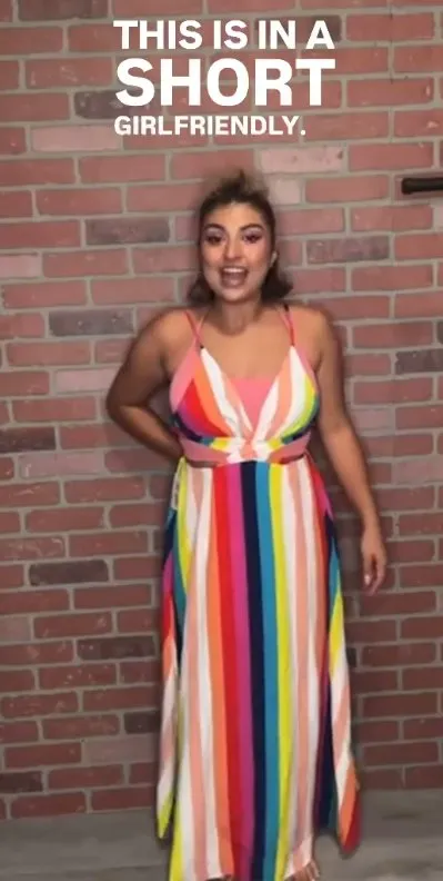 Hannah Stripe Crisscross Back Dress