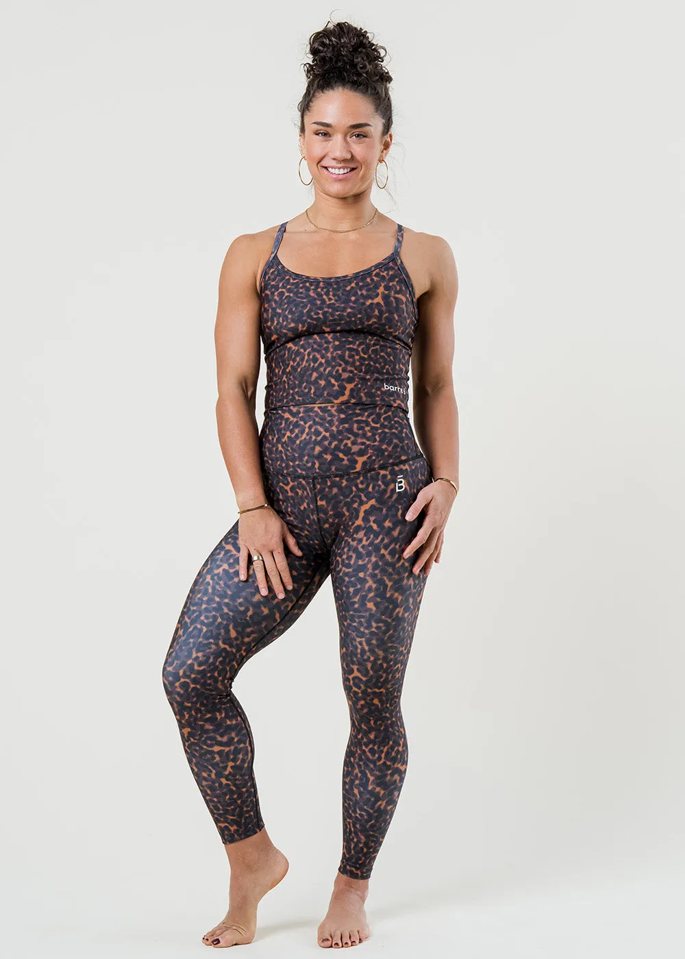 High Waisted Midi Legging - Tortoise