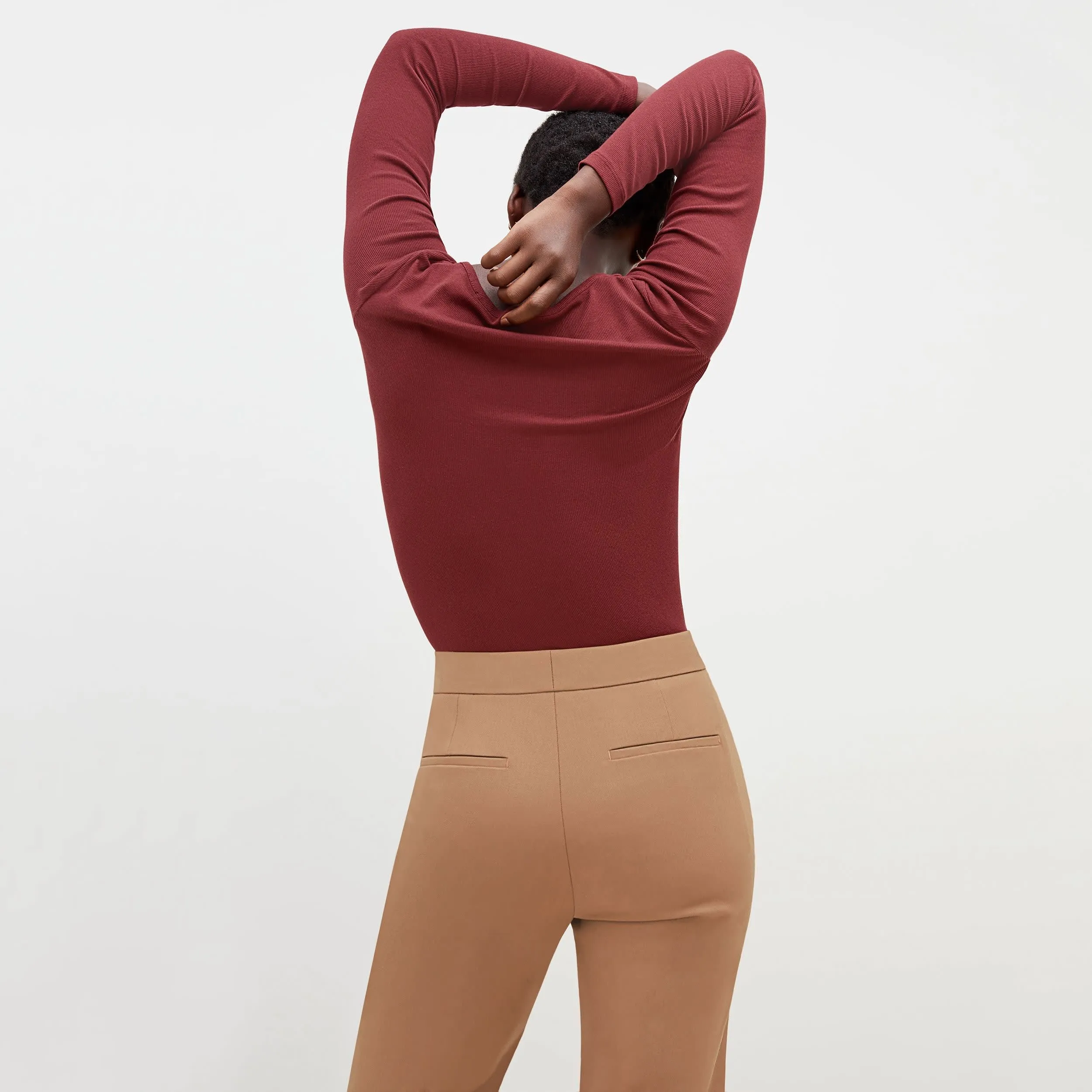 Horton Flare Trouser - Washable Wool Twill :: Camel