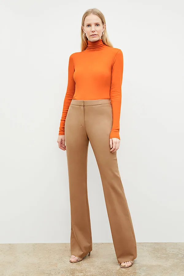 Horton Flare Trouser - Washable Wool Twill :: Camel