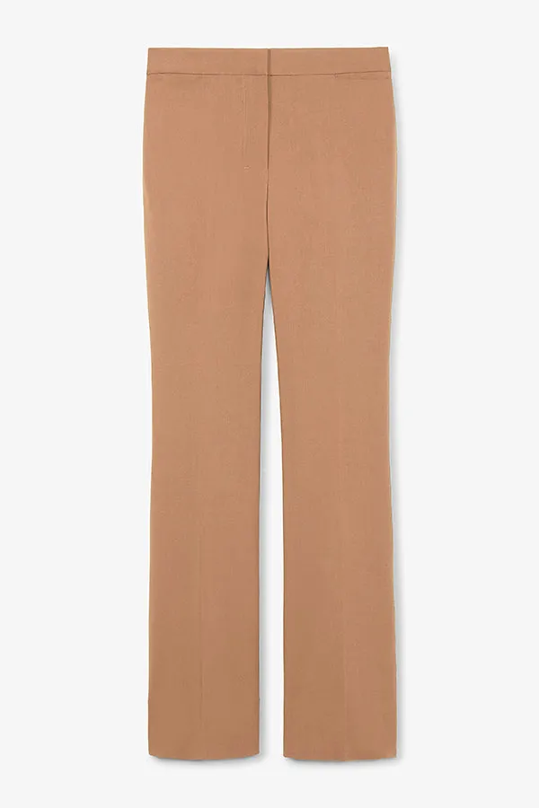 Horton Flare Trouser - Washable Wool Twill :: Camel