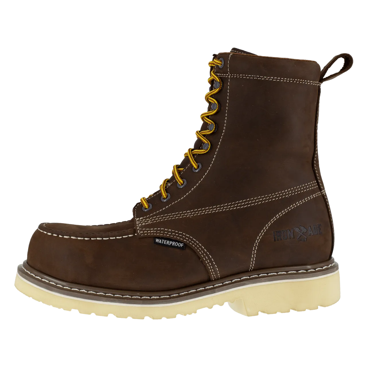 Iron Age Men's - 8" Solidifier EH Waterproof Brown Work Boot - Comp Toe