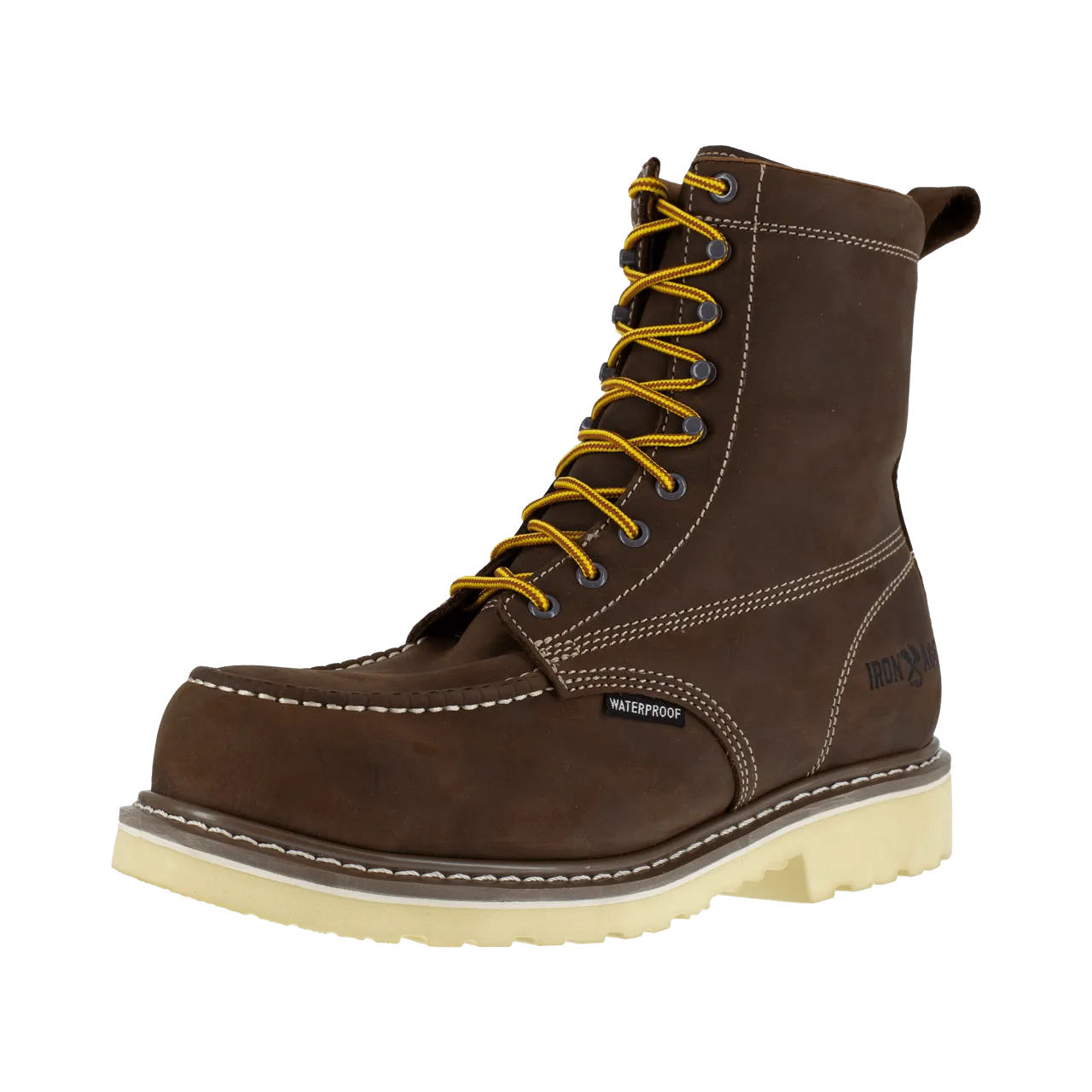 Iron Age Men's - 8" Solidifier EH Waterproof Brown Work Boot - Comp Toe