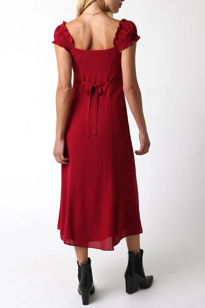 Joelle Button Midi Dress
