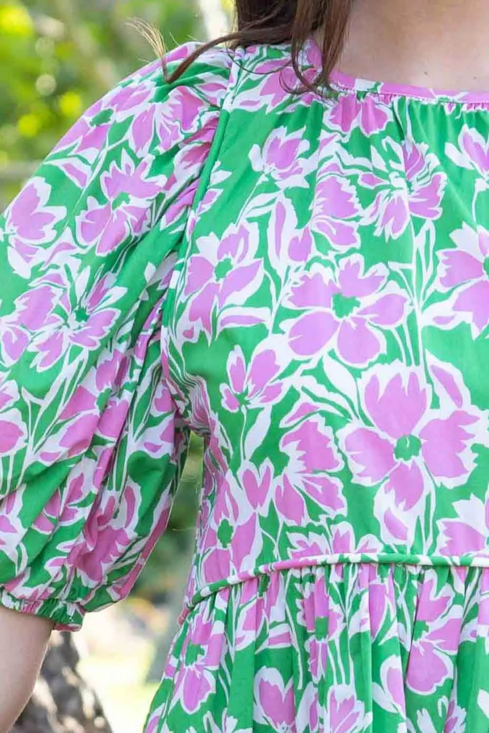 Jordyn Dress - Pink Green