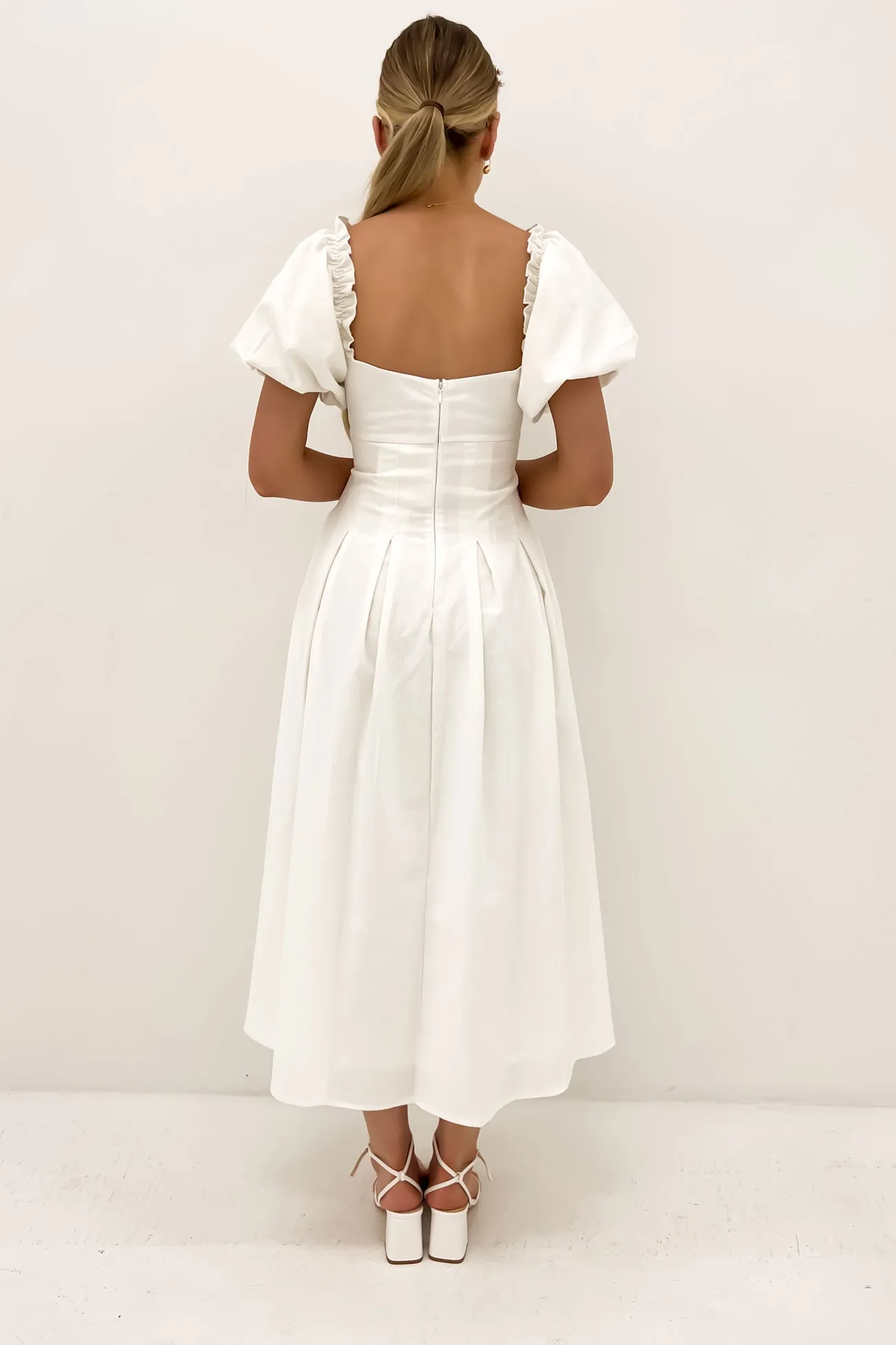 Josh Midi Dress White