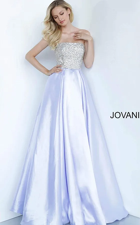 Jovani Kids k66689 Girls Pleated A Line Ballgown Formal Gown Pageant Dress Crystal