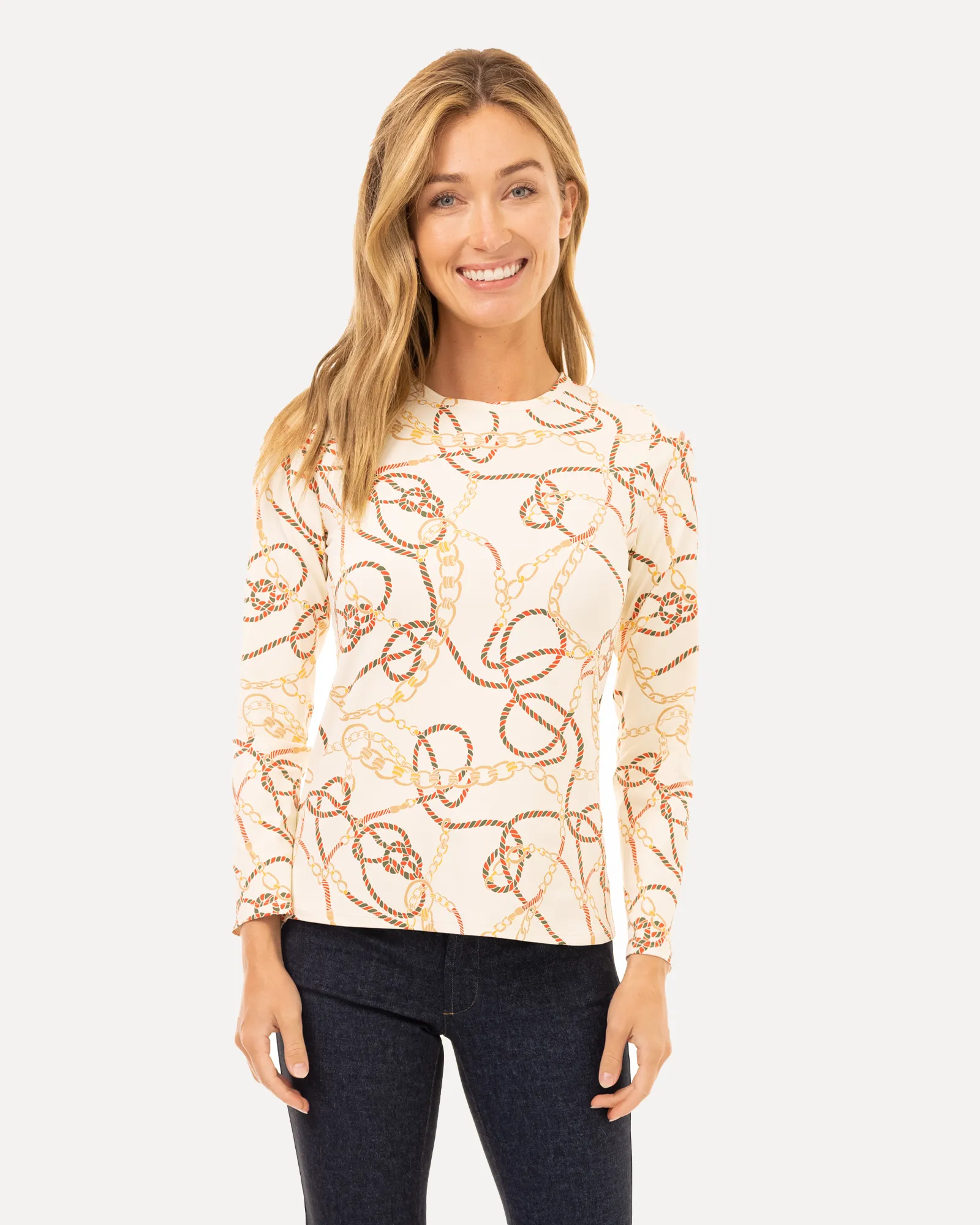 Jude Connally Landon Top Ribbon and Chains in Cream CSS24