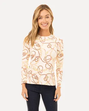 Jude Connally Landon Top Ribbon and Chains in Cream CSS24
