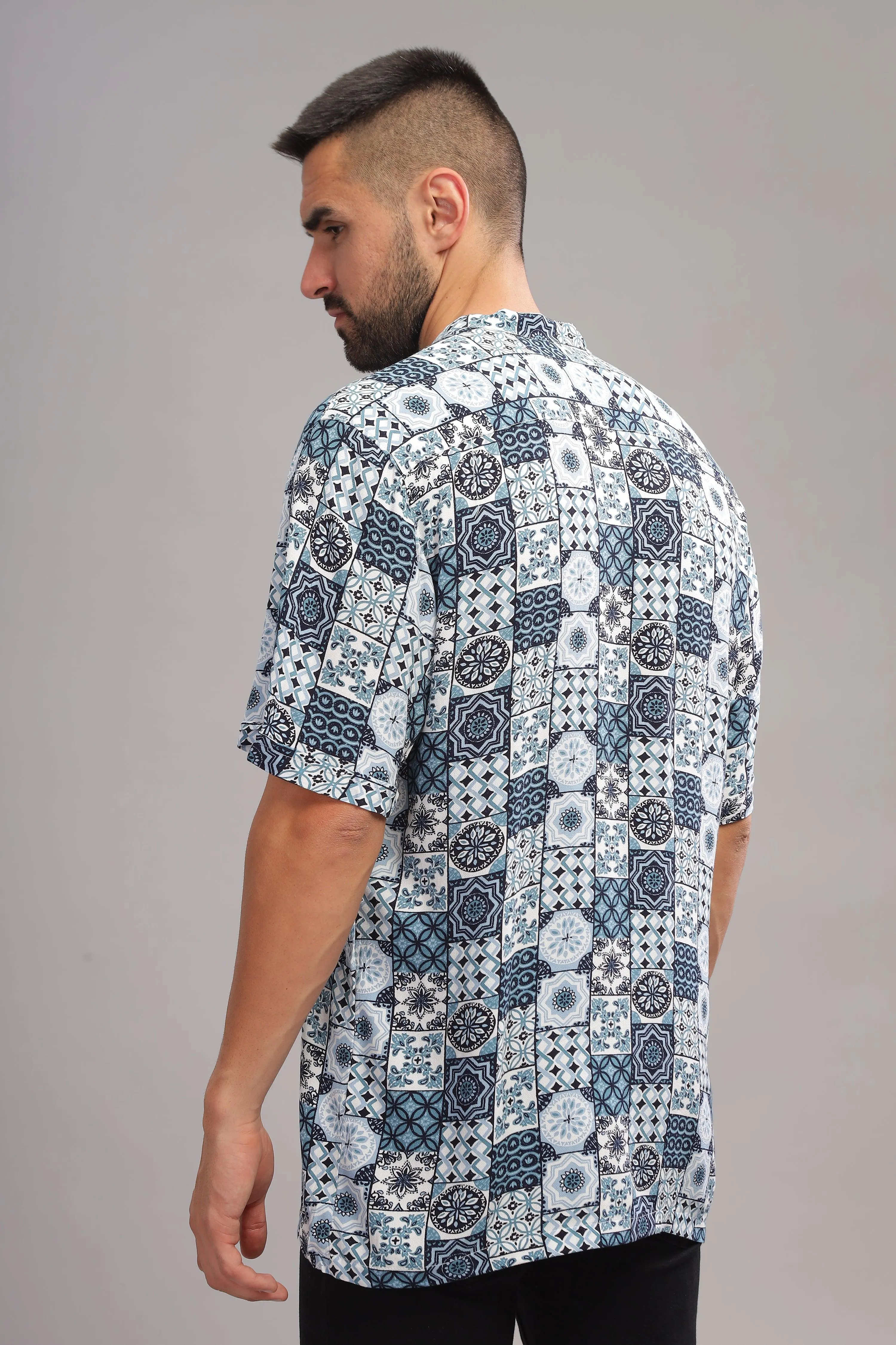 Kaleidoscope Printed Half sleeves Kurta Shirt