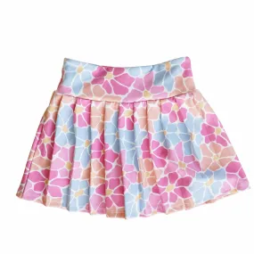 Kids CloudActive™ Athletic Pleated Skirt | Power Flowers
