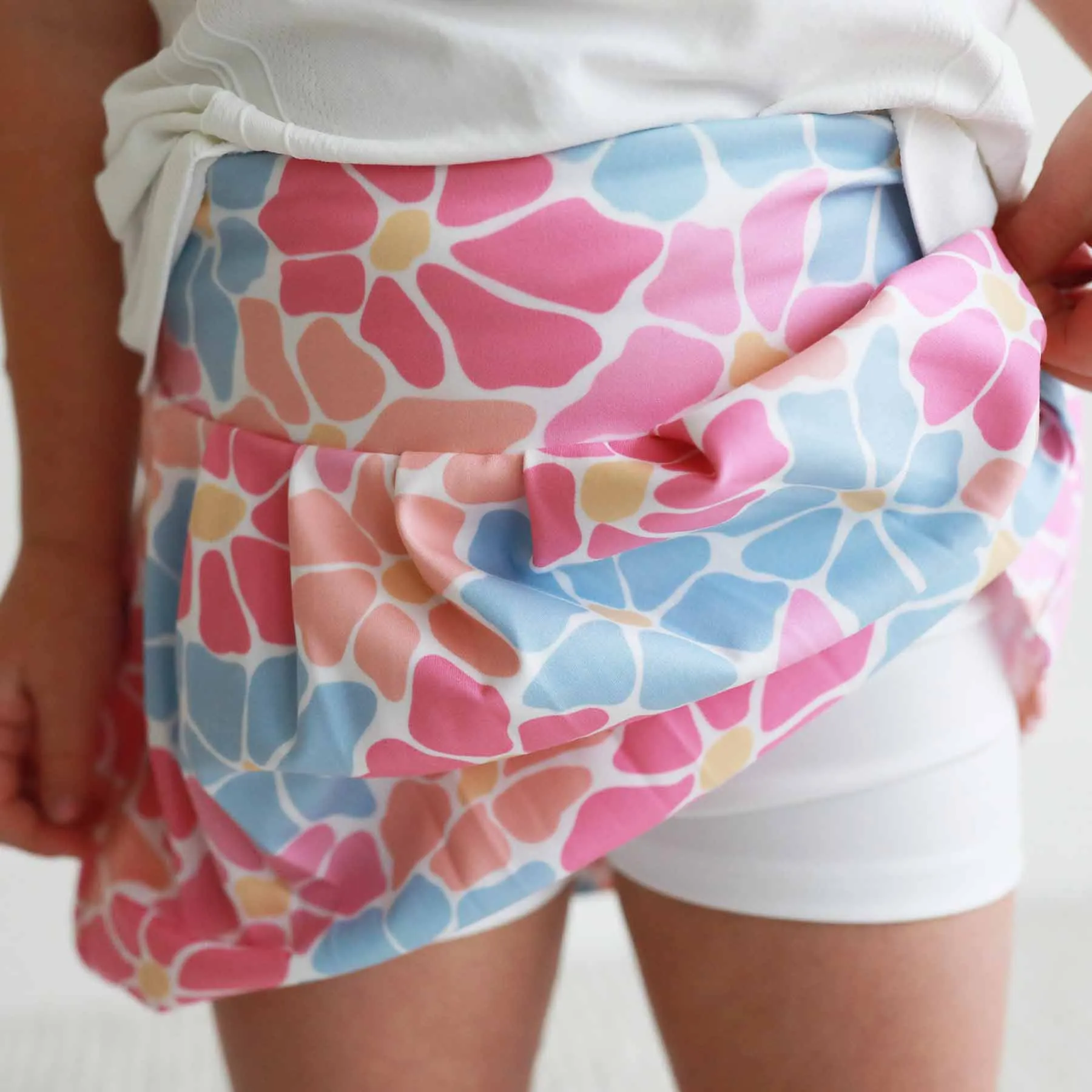 Kids CloudActive™ Athletic Pleated Skirt | Power Flowers