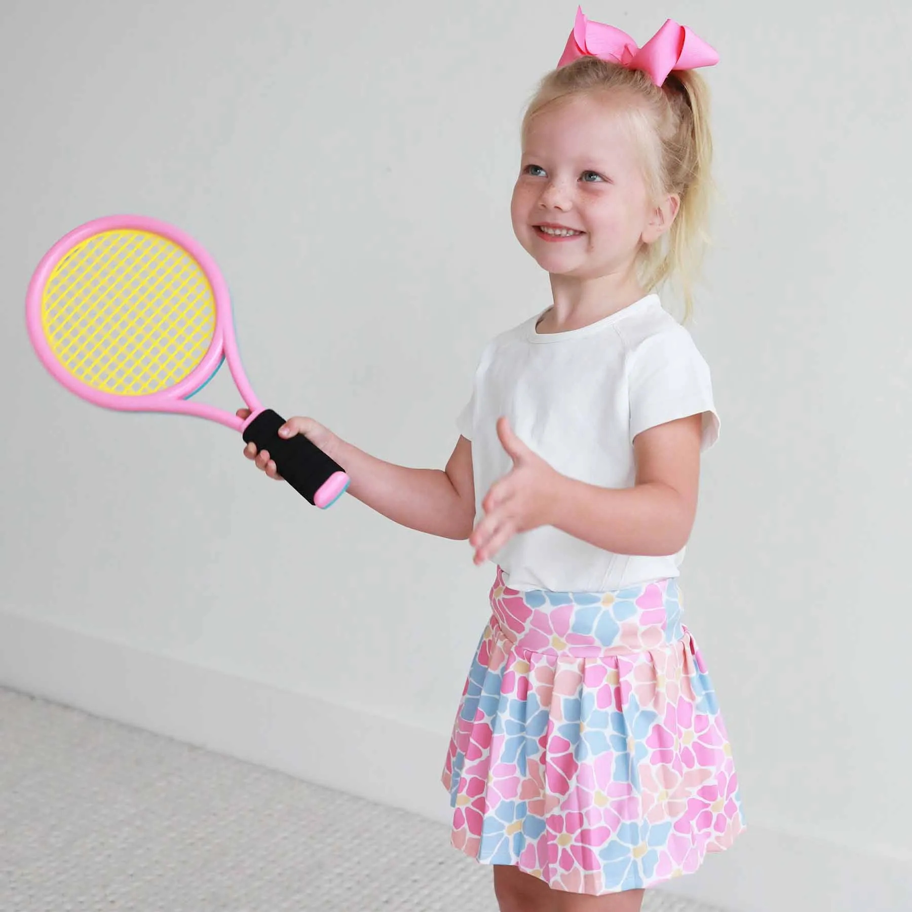 Kids CloudActive™ Athletic Pleated Skirt | Power Flowers