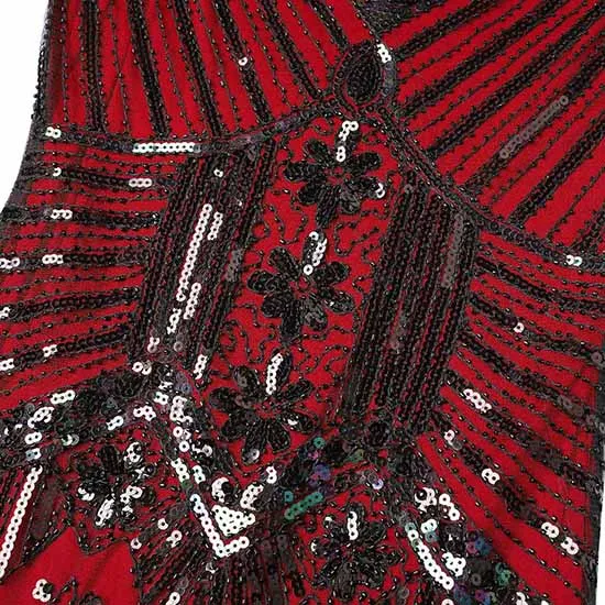 Kid's Sequin Embellished Fringed Flapper Dress Costume