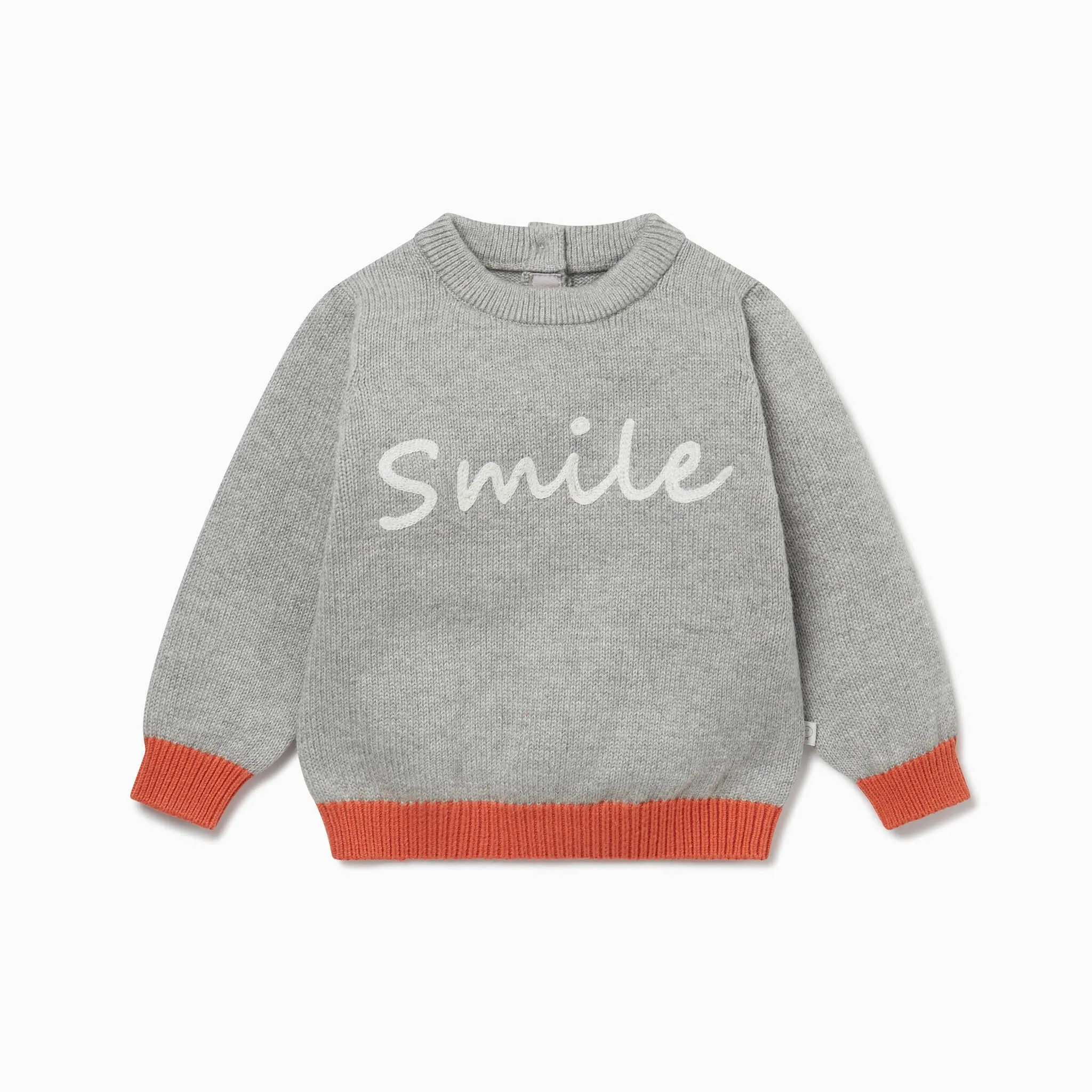 Knitted Smile Slogan Jumper