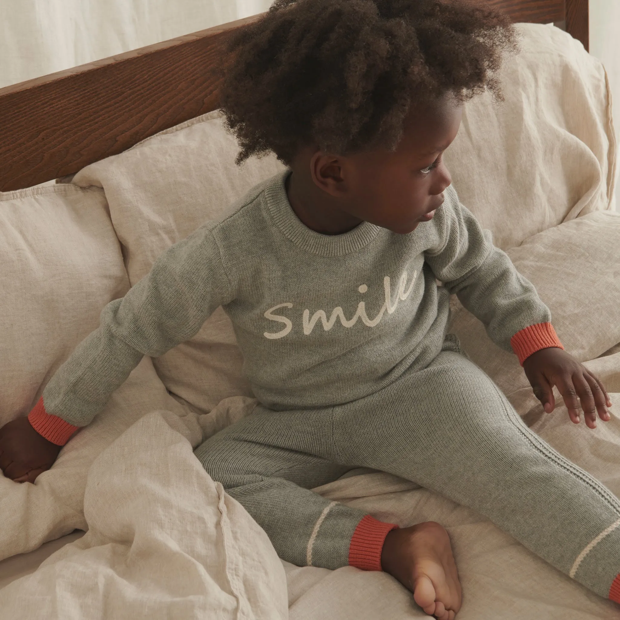 Knitted Smile Slogan Jumper