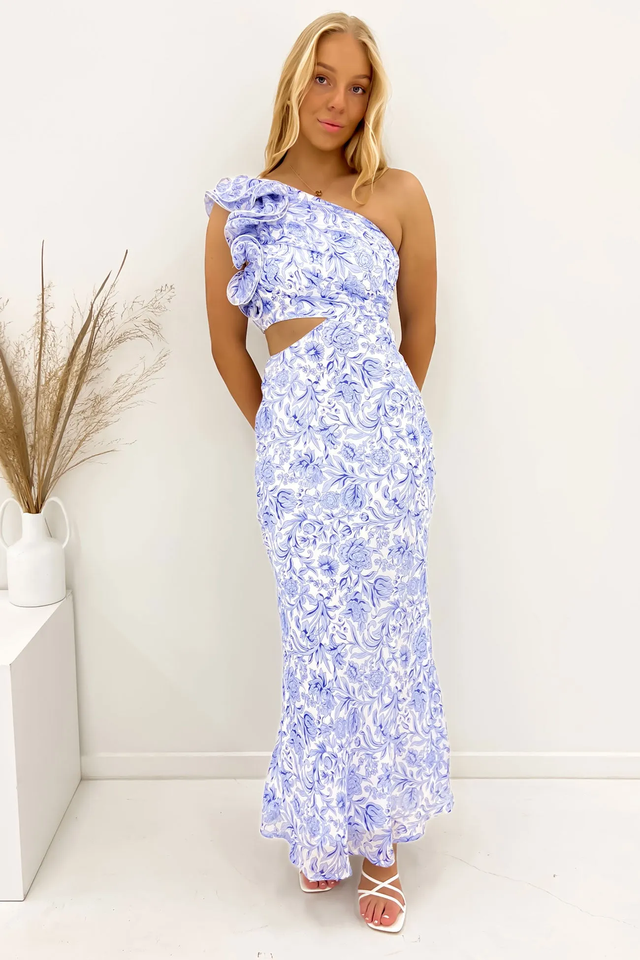 Knox Midi Dress Blue Floral
