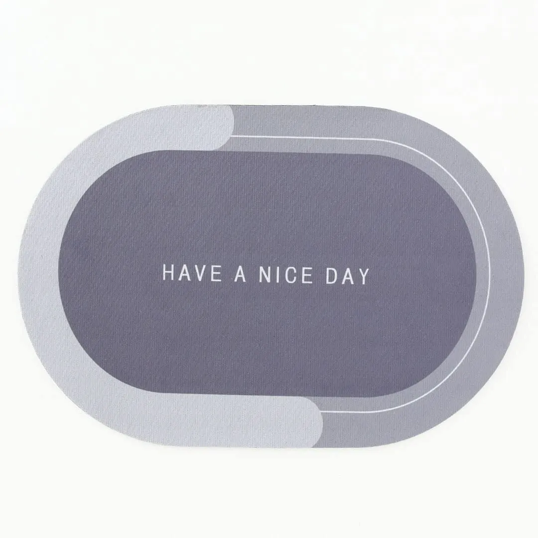Kuber Industries Stylish Beautiful Bathroom Mat, Door Mat, Floor Mat, Bath Mat| Non Slip mat for Bathroom Cushion Mat Super Absorbent Carpet, Quick Dry Dirt Barrier for Home & Office |Grey