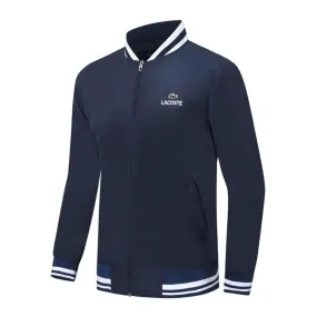 Lacoste Men's Concept Collaboration Lightweight Zip-up Jacket- Navy Blue