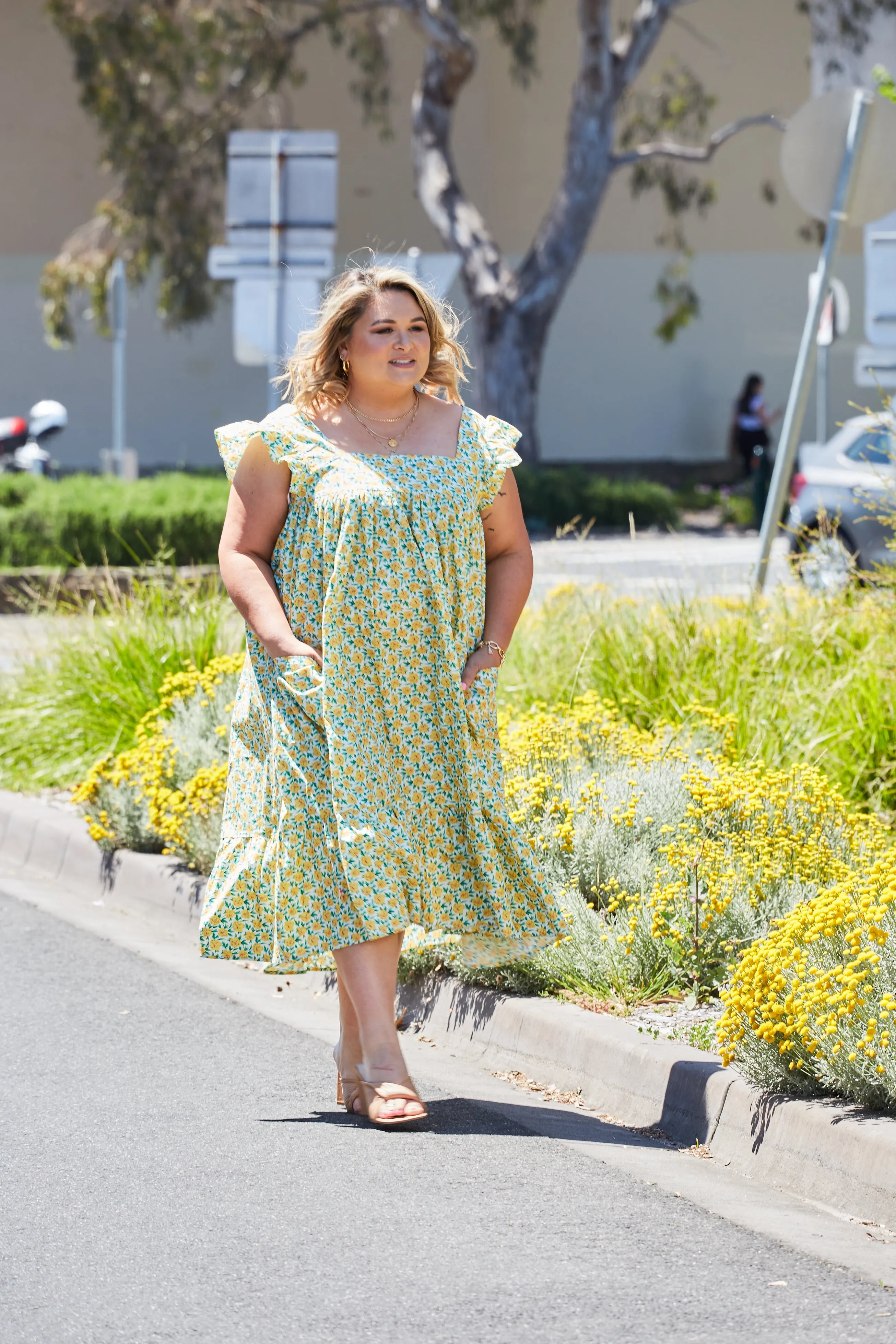 Layla Dress - Green Floral