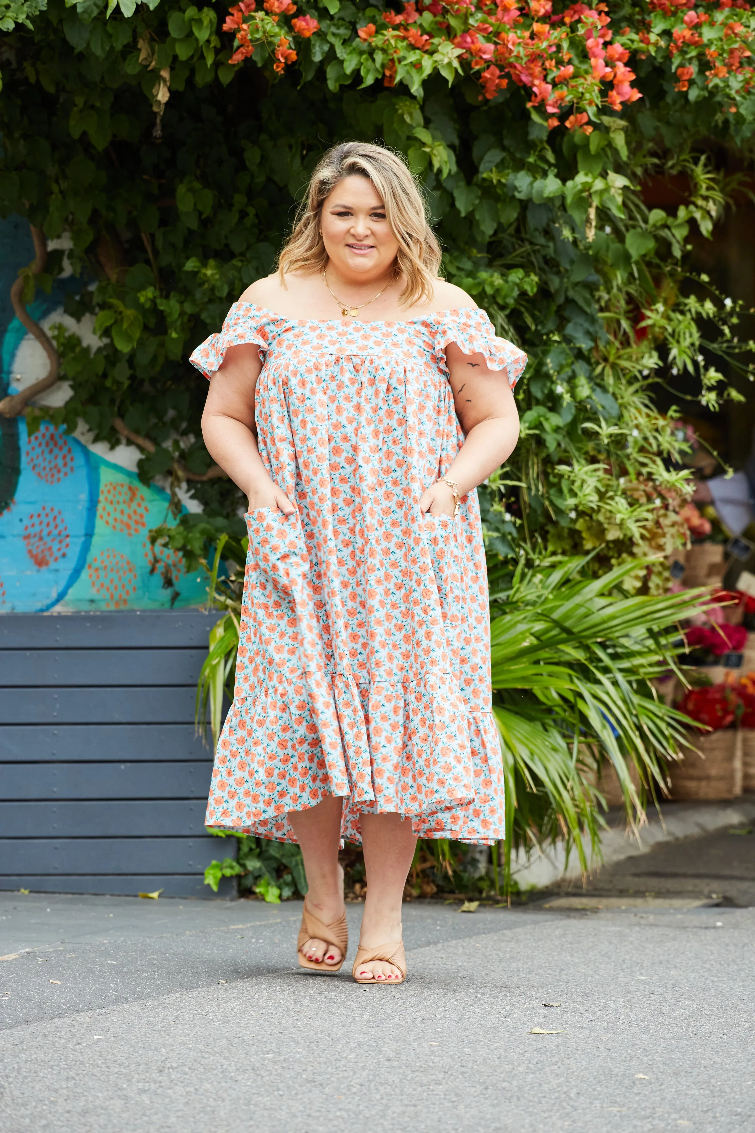 Layla Dress - Orange Floral