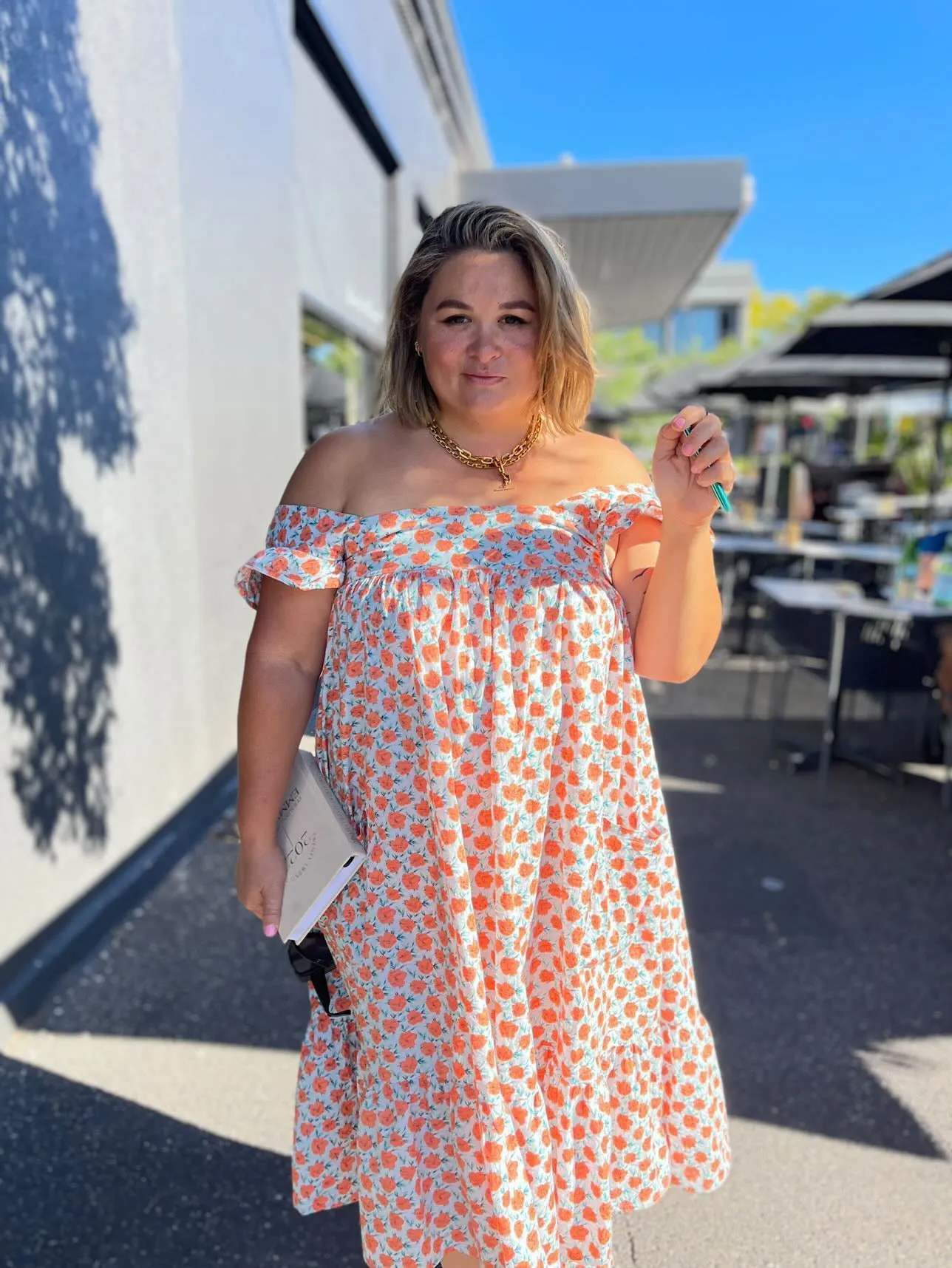 Layla Dress - Orange Floral