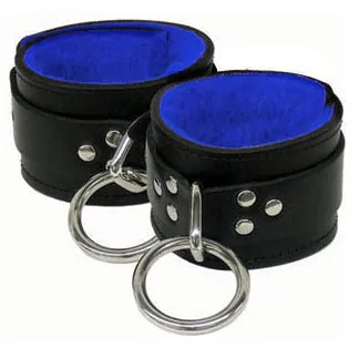 Leather Wrist Restraint With Fleece Lining