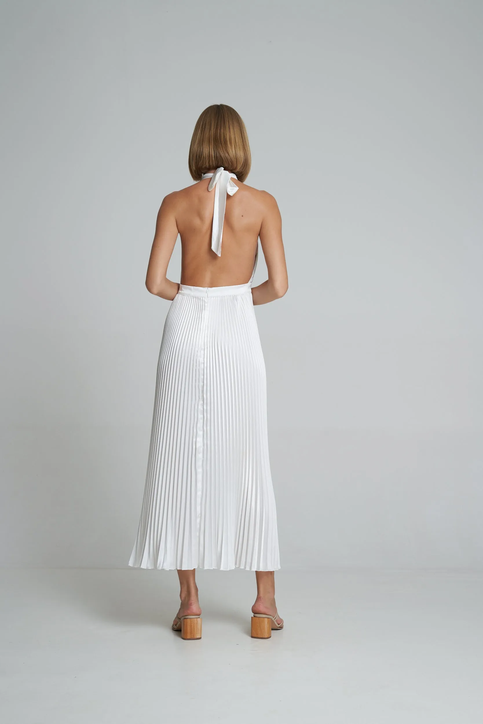 L'idee Renaissance Split Gown Blanc