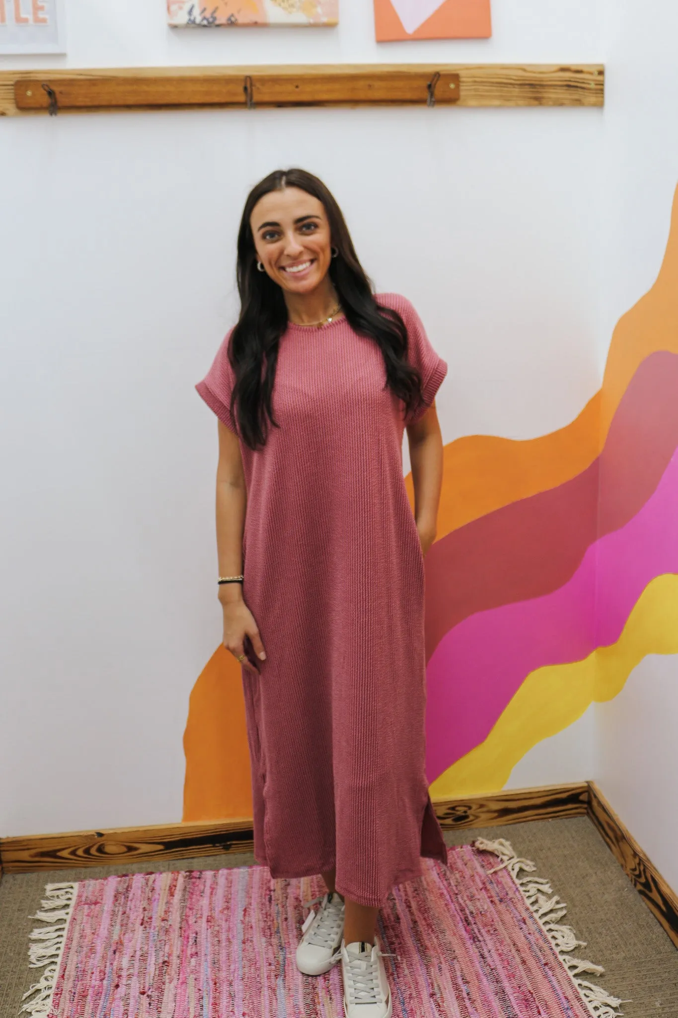 Like No Other Ribbed Midi Dress -2 Colors