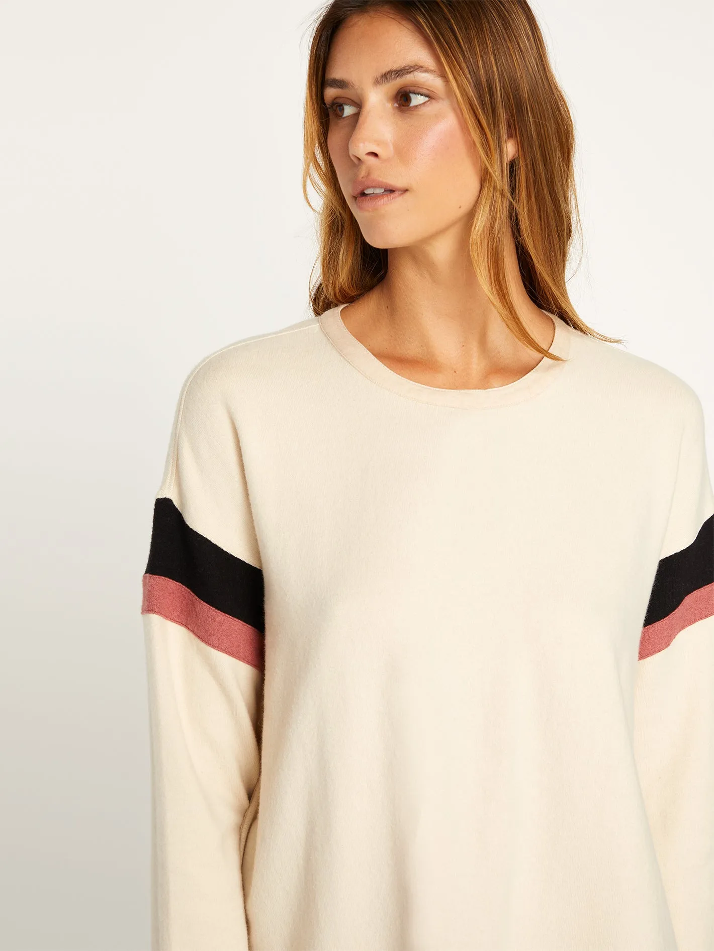 Lived In Lounge Fleece Crew Sweatshirt - Cream