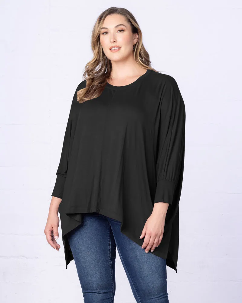 Long Sleeved Hi-Lo Cape Tunic Top - Sale!