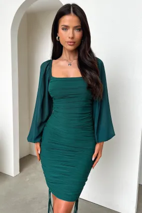 Lorde Midi Dress - Emerald
