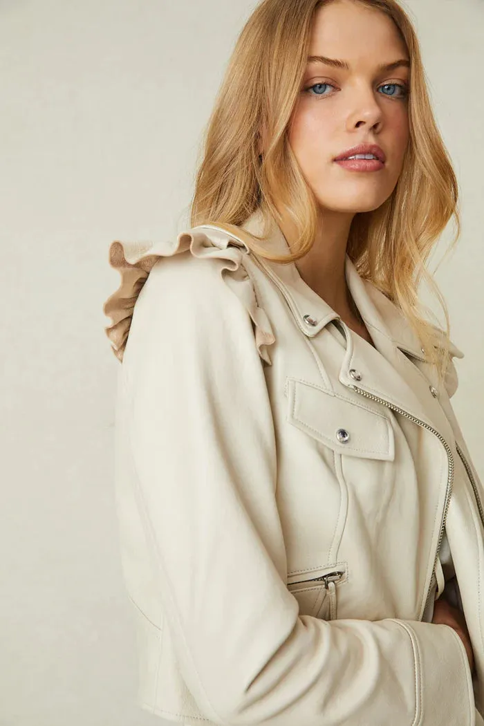 Loveshackfancy Torrez Leather Jacket