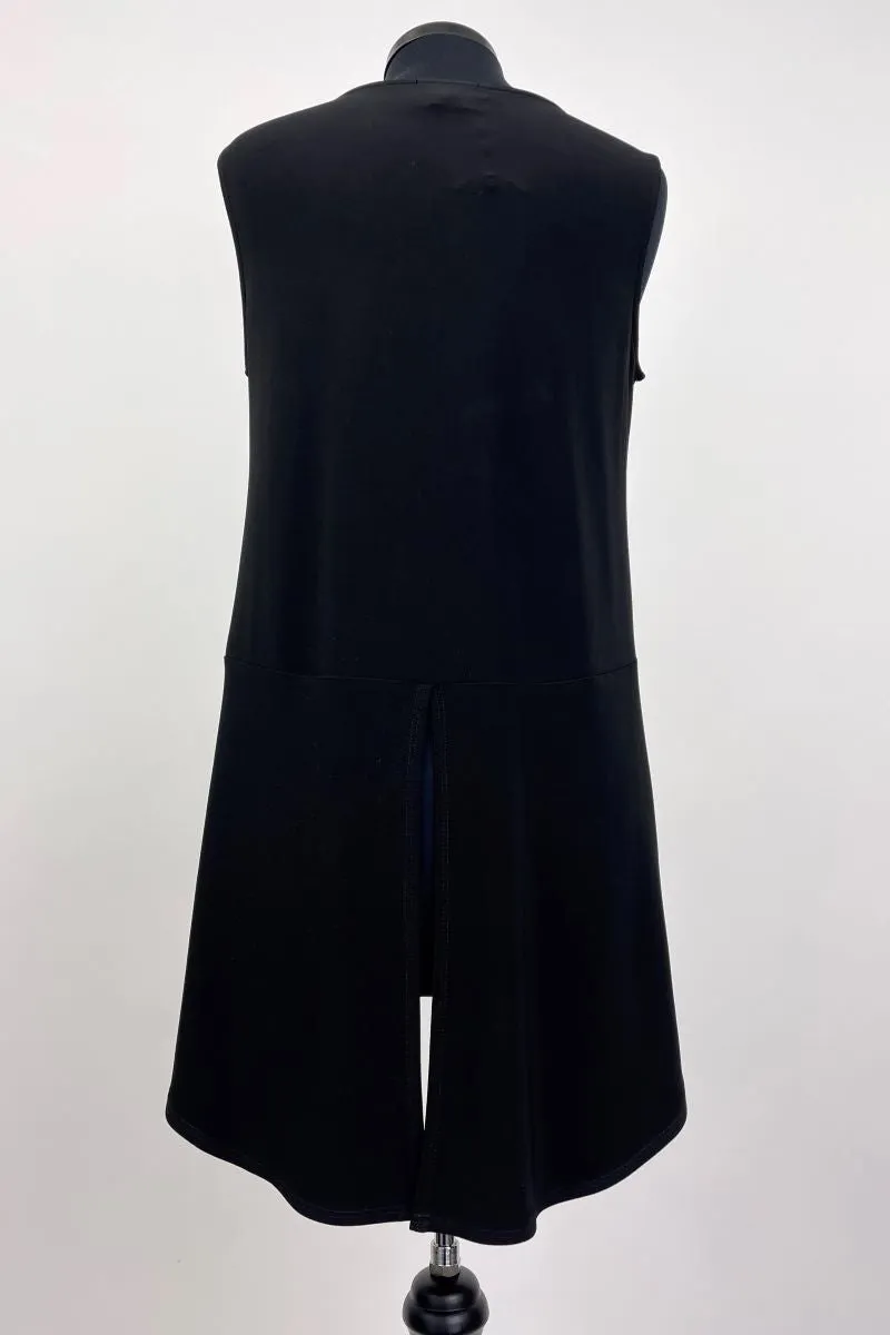 Madeline Tank with Pocket - Black Solid