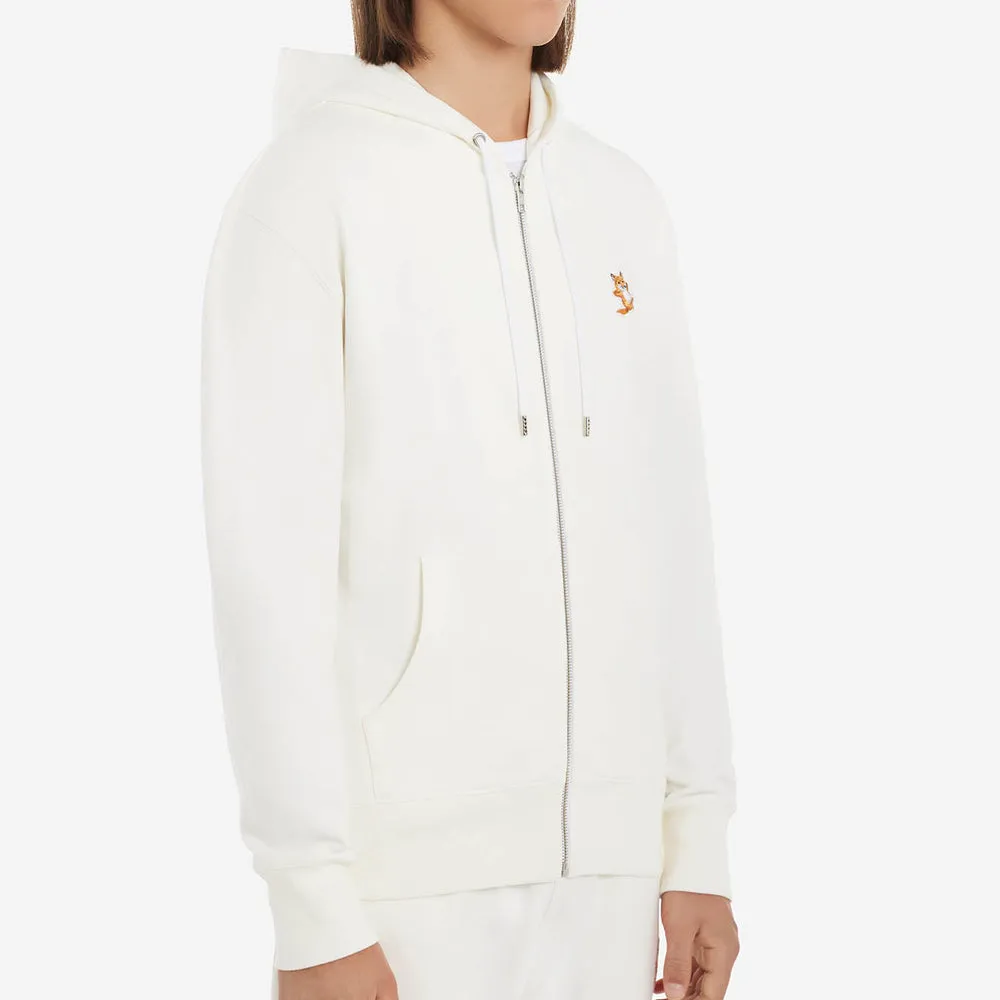 Maison Kitsune Chillax Fox Patch Zipped Hoodie Ecru IU00353KM0001 P700
