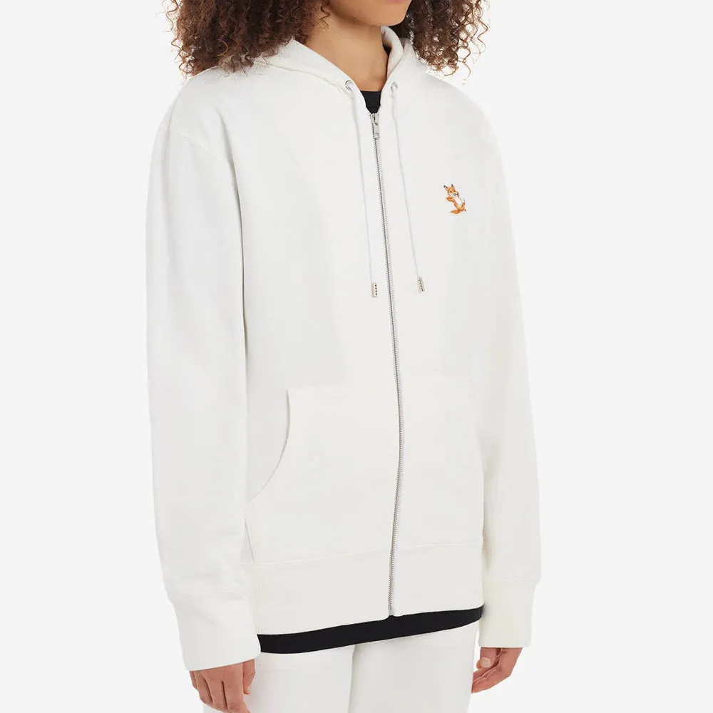 Maison Kitsune Chillax Fox Patch Zipped Hoodie Ecru IU00353KM0001 P700