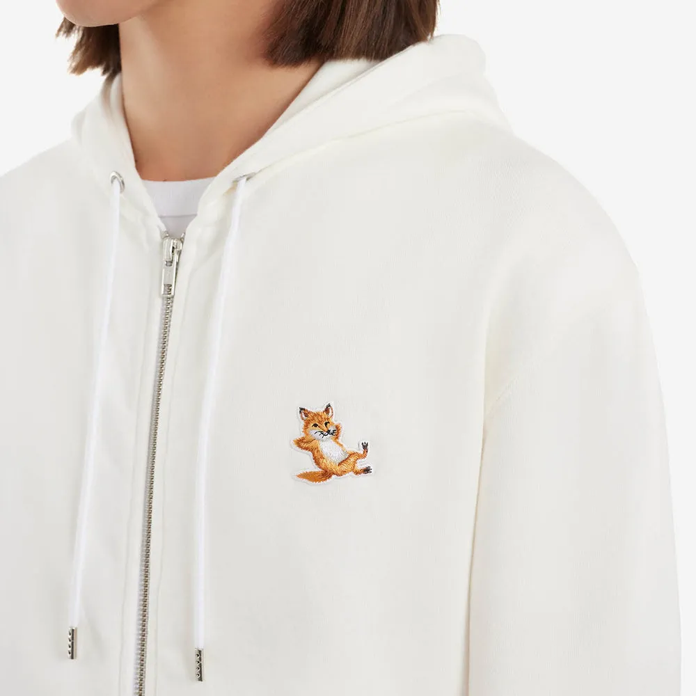 Maison Kitsune Chillax Fox Patch Zipped Hoodie Ecru IU00353KM0001 P700