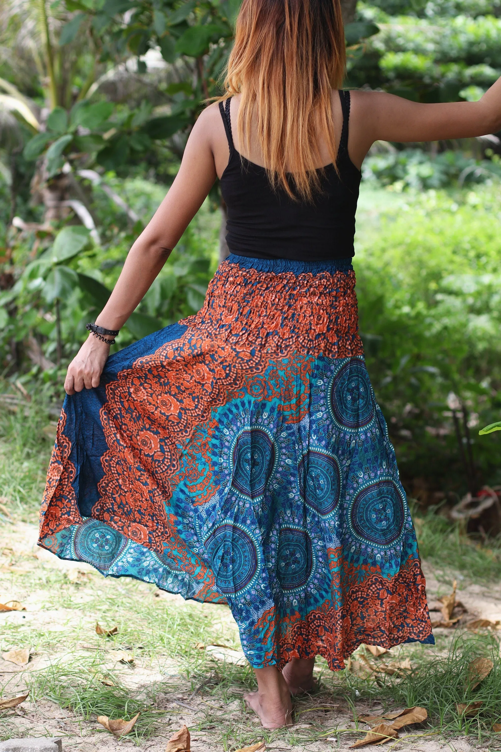 Maxi dress Boho Long Skirt Women Dresses Bohemian Festival Mandala Floral Hippie Dress