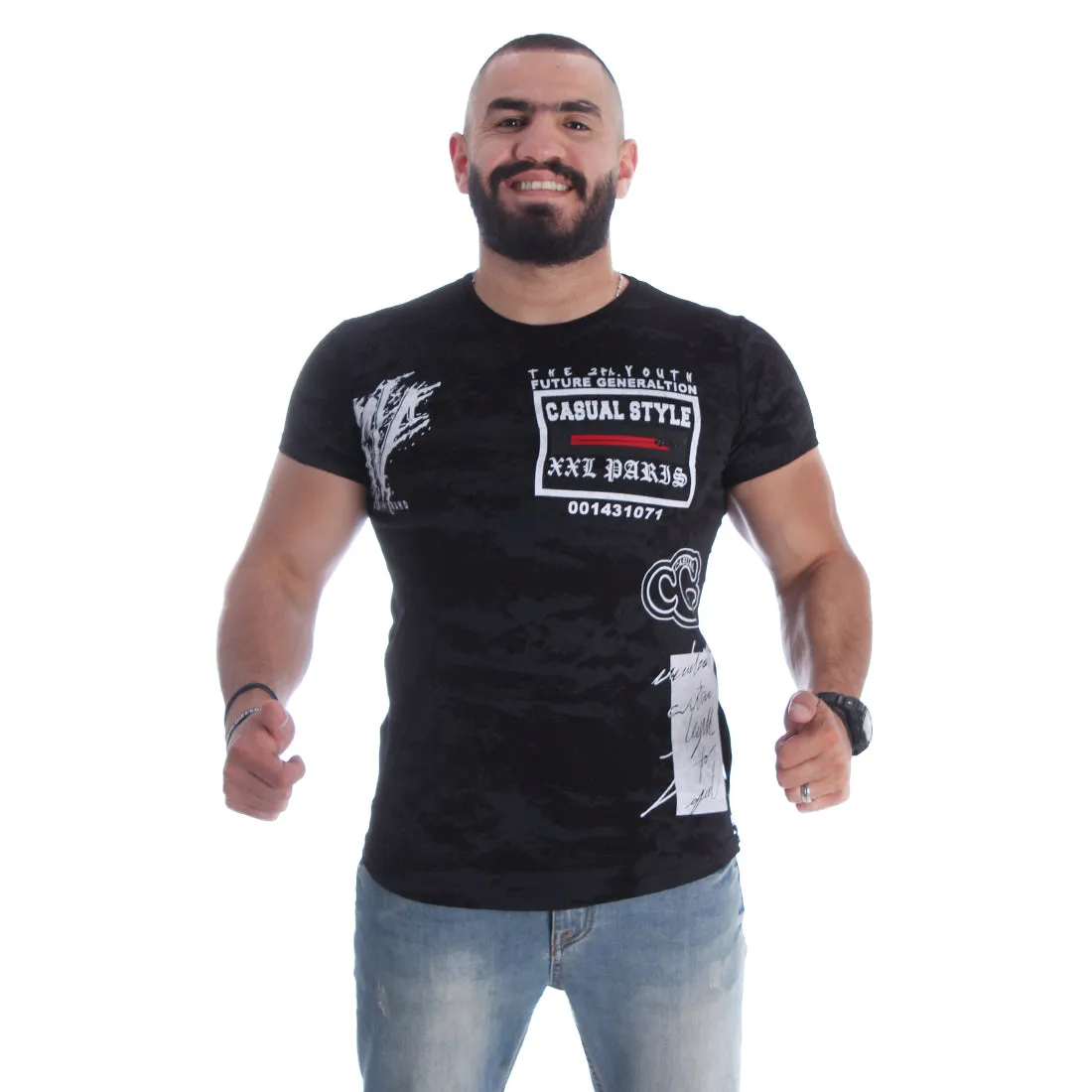 Men T-shirt- black / made in Turkey -3350