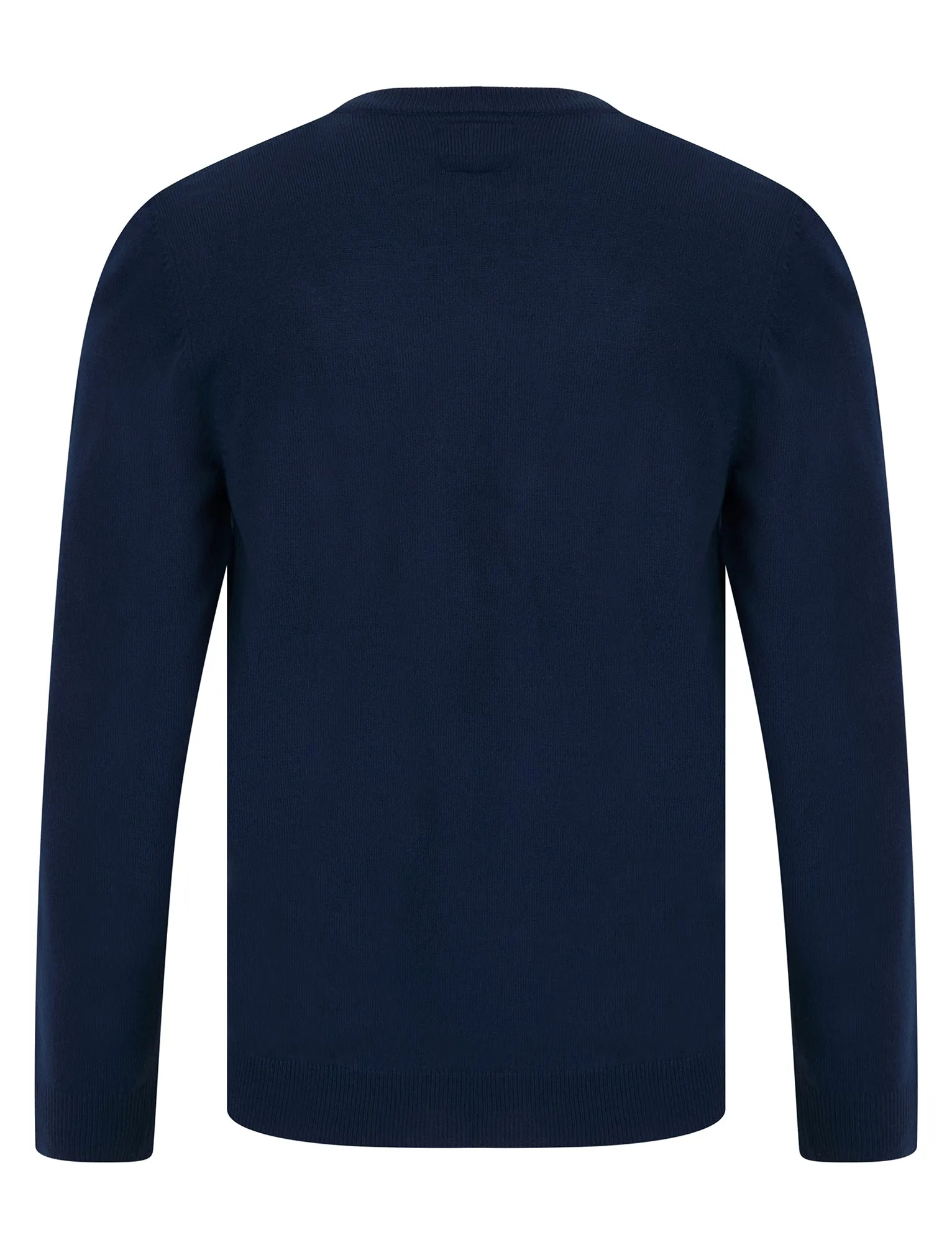 Men's Christmas Cheer Novelty Knitted Christmas Jumper in French Navy - Merry Christmas